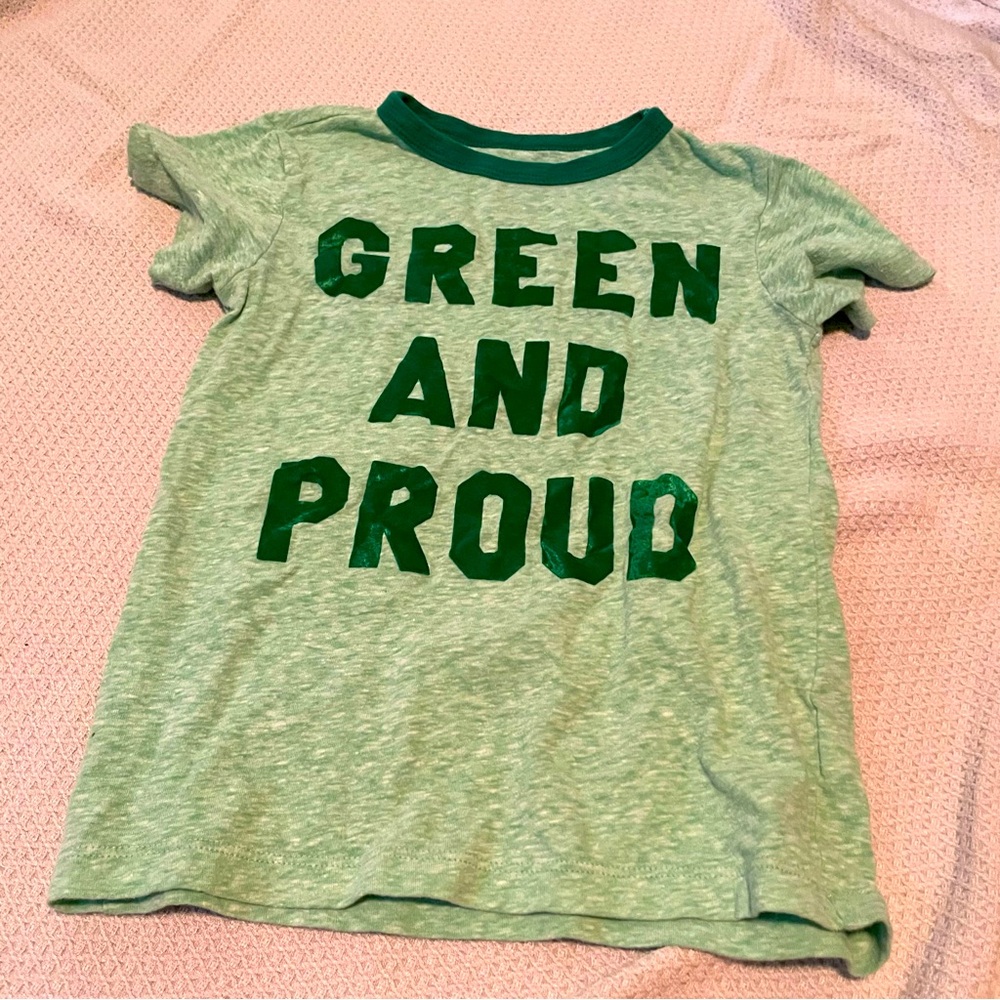 Crew Cuts green ringer T shirt